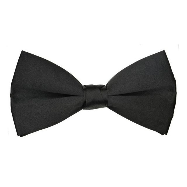 Black Polyester Bow Tie