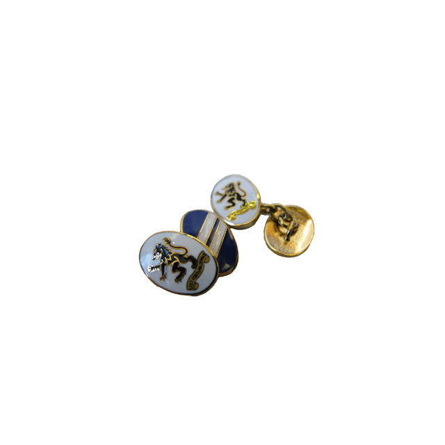 Old Harrovian Enamel Chain Cufflinks