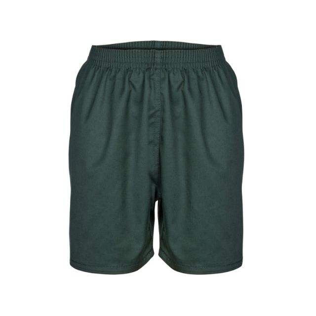 Bottle Green Cotton Shorts