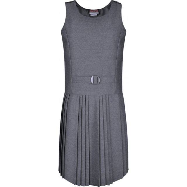 Grey False Belt Pinafore