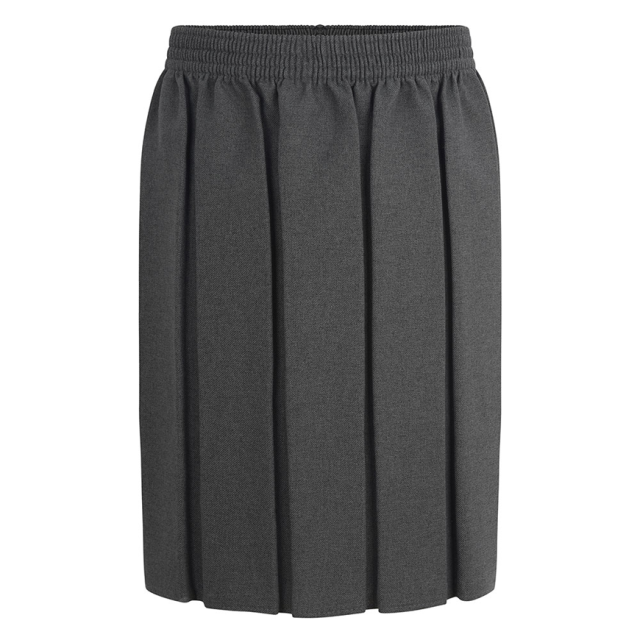 Grey Pleated Junior Skirt