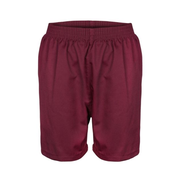 Maroon Cotton Shorts