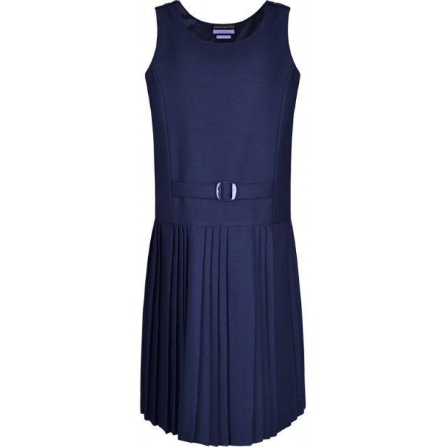 Navy False Belt Pinafore