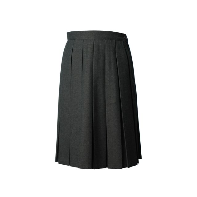 Grey Box Pleat Skirt