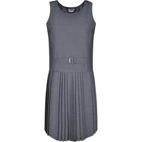 Grey False Belt Pinafore