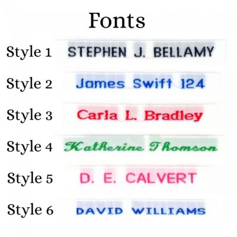 Woven Sew On Name Tapes Labels