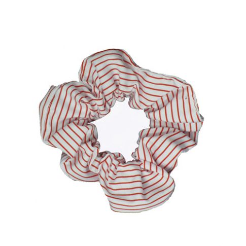 Red Pin Stripe Scrunchie