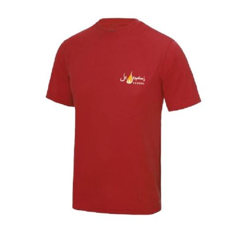 St Stephen's Red Tech T Shirt