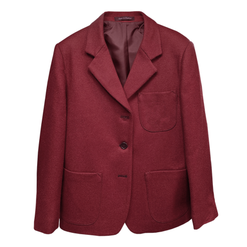 Maroon Wool Blazer